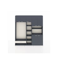 Arges Dolap 11 Raflı Tek Çekmeceli 7 Kapaklı 220x30x243 Antrasit-Antrasit/Aytaşı
