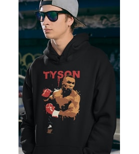 Mike Tyson Baskılı Unisex Oversize Efsane Boksör Hoodie