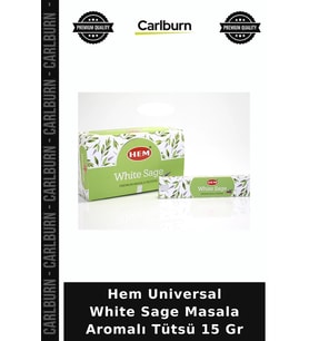 Özel Üretim Beyaz Adaçayı Koku Hem Universal White Sage Masala Aromalı Tütsü 15 Gr
