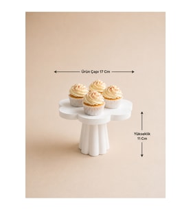 Ayaklı Stand Siyah Cupcake Standı Sunum Standı 17 cm