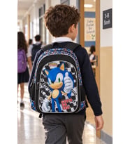 Unisex Sonic Mavi Kirpi İlkokul Okul Çantası Çocuk Öğrenci Sırt Çantası Günlük 35 x 26 x 14