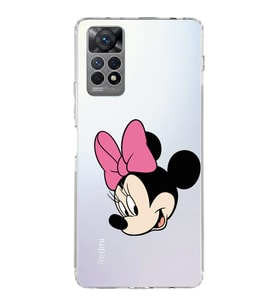 Xiaomi Redmi Note 11 Uyumlu Kamera korumalı Kapak Minnie Mouse Tasarımlı  Şeffaf Kılıf