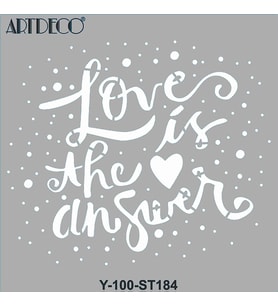 ARTDECO STENCİL 30X30CM CEVAP AŞK 184