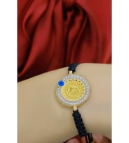 İpli Çeyrekli Nazar Boncuklu Bileklik (8 ayar)