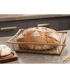 Doğal Örgü Kare Sepet 25x25 cm Hasır Organizer Çok Amaçlı Kullanım Bebek Odası & Mutfak Düzenleyici