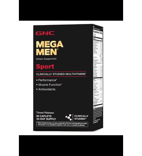 GNC Mega Men Sport Daily Multivitamin for Performance, Muscle Function, and General Health -90 Tablet.Usa Version.3738 (Renksiz)