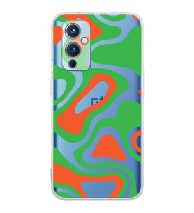 PrintiFy OnePlus 9 Uyumlu Kamera Korumalı Renkli Desen Tasarımlı Şeffaf Silikon Kılıf