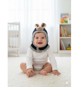 KİTTİ 25480-03 DÜĞMELİ BOYUNLUK TRİKO BERE (Lacivert)