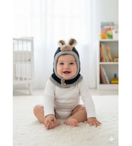 KİTTİ 25480-03 DÜĞMELİ BOYUNLUK TRİKO BERE (Lacivert)