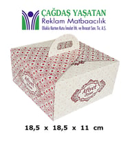 4 Kişilik Yaş Pasta Turta Kutusu No 0 100 Adet - 014