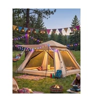 Güneşlikli Kamp Çadırı 240x240x160 cm 6 Kişilik Kolay Kurulum Outdoor