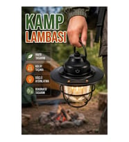 Retro Çam Kozalağı Tasarımlı Taşınabilir Kamp Gece Lambası