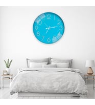 Mavi Vintage Cam Saat - 60 cm