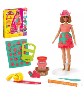 Play Doh Barbie Çiçekli ve Püsküllü Oyun Hamuru Seti