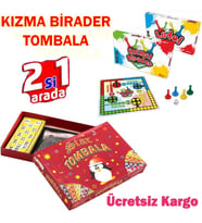 Star Grup Oyun Kızma Birader Orta Boy Eğlenceli + Star Tombala Yılbaşı Eğlencesi 2 Oyun 1 Arada
