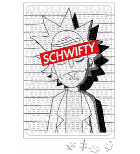 Rick and Morty Schwifty Puzzle 240 Parça Yapboz