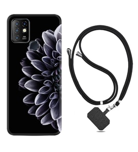 INFINIX Hot 8 9 10 11S Hot 10 Play 10T Kılıf Boyun Askılı Silikon Çiçekler 1639