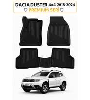 Dacia Duster 4x4 (2018-2024) 3D Havuzlu Oto Paspas (Full Siyah)