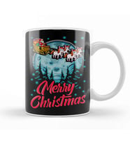 Funny Unicorn Santa Merry Christmas Gift Xmas Kupa Bardak Porselen