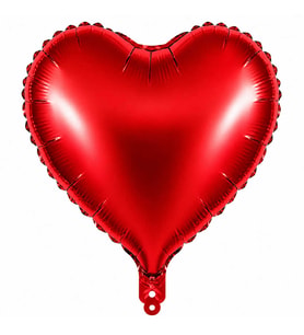Kalp Folyo Balon Kırmızı (18 inc)