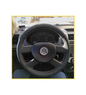 Volkswagen Polo Mk3 2004-2007 Uyumlu Araca Özel Deri Direksiyon Kılıfı (Karışık)