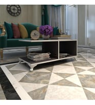 Kenzlife orta salon sehpası kazablanka gri 038*090*45 sofra çiçeklik