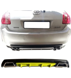 Toyota Auris Sarı Difüzör Çiftli Kare Egzoz Görünümlü D Tip Difizör