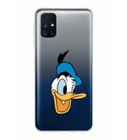 Samsung Galaxy M31s Kapak Donald Duck Tasarımlı Şeffaf Silikon Kılıf