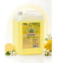 aqua touch 5000 ML 5 Litre Limon Kolonyası %80 Alkol Limon Kokulu Ekonomik Boy Dökme Bidon Kolonya Doluma Uygun Ferahlatıcı Serinletici El Cilt Ev Ofis Okul İşyeri Kullanım