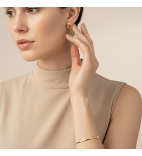 STİL İNCİSİ/XUPING JEWELRY DALGA MODEL ZİRKON TAŞLI KÜPE