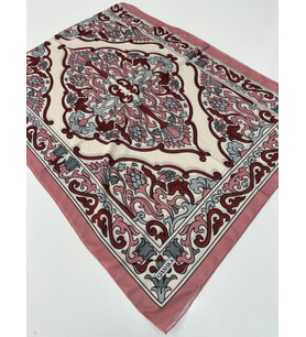 QASHKA Soft Pamuklu Şal Etro Desen LBD0716