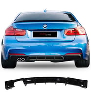 Bmw F30 3 Serisi M Performance Difüzör Piona Black 2012 - 2018 Sol Çift Çıkış