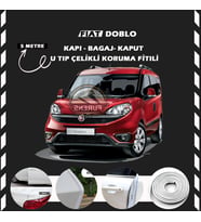 Fiat Doblo Oto Araç Kapı Koruma Fitili 5metre Parlak Beyaz Renk