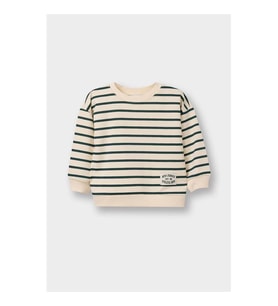 Defacto Bisiklet Yaka Çizgili Kum Erkek Bebek Sweatshirt E0280A5/BG319