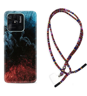 Xiaomi Poco X3 Pro M4 Pro X4 Pro C40 10C Kılıf Boyun Asklı Rasta Silikon Red Blue Black Abstact 1386