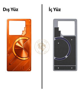 Infinix GT 20 Pro Turuncu Uyumlu Arka Kapak Arka Cam Batarya Pil Kapağı Lazer Kesim Back Cover