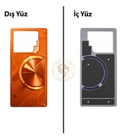 Infinix GT 20 Pro Turuncu Uyumlu Arka Kapak Arka Cam Batarya Pil Kapağı Lazer Kesim Back Cover