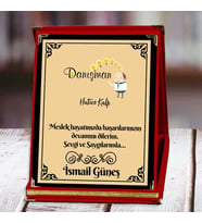 Danışman Baskılı Plaket (1. Tasarım)  Kişiye Özel (Kırmızı)