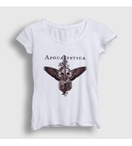 Presmono Kadın Beyaz Cello Wings Apocalyptica T-Shirt 11081tt