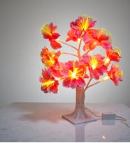 Dekoratif LED'li Çiçek Lamba - 35 cm