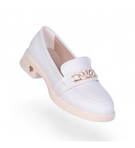 Vollex 302 Cilt Kadın Loafer Ayakkabı (Krem)