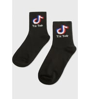 Tiktok Kolej Çorap 8*28 (Siyah)