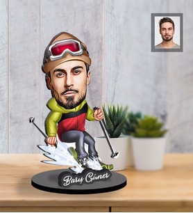 Kişiye Özel Sporcu Karikatürlü İki Katmanlı Ahşap Biblo Bay-2-Eco