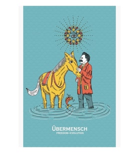 Nietzsche Evrimi Tablo Ahşap Poster Dekoratif