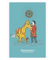 Nietzsche Evrimi Tablo Ahşap Poster Dekoratif