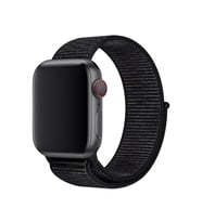 Apple Watch 44/45/46/49mm Kordon Hasır Band 2/3/4/5/6/se/7/8/9/10/11/ultra (Siyah-Kırmızı)