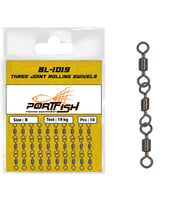 Portfish BL-1019 10 Adet Zincir Fırdöndü (3 Lü) 10 no / 14 kg
