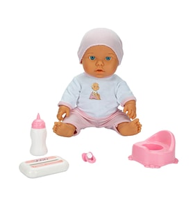 Bebelou Tuvalet Zamanı Sesli Bebek Seti 32 cm 30738 Pembe