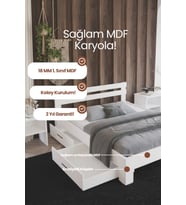 Letto 2 Çekmeceli Çift Kişilik MDF Karyola