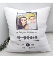 Sevgililer Günü Spotify Fotoğraflı ve Yazılı Yastık-